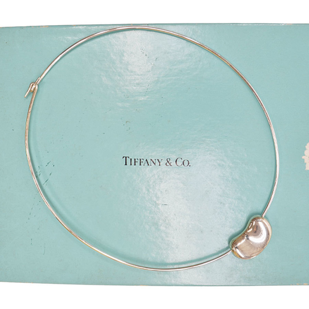 Tiffany Bean Choker Necklace Silver